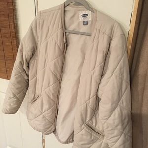 Cream Quilted Jacket